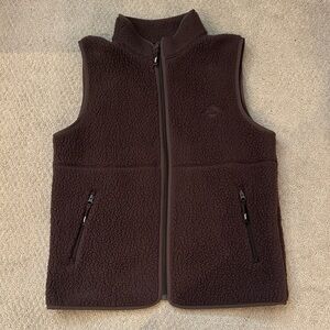 Aritzia Brown Fleece Vest